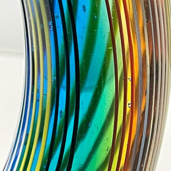 Art Glass Swirl Sculpture 9"‎ Tall Rainbow - Picture 6 of 15